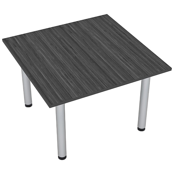 Square 4 Person Conference Room Table, 46" W, 46" L, 29" H, Asian Night